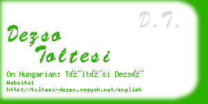 dezso toltesi business card